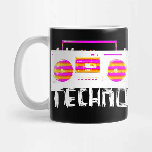 Music Vintage Techno Radio for Techno DJ by badlydrawnbabe